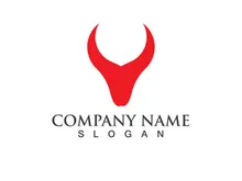 Devil horn vector icon logo design illustration template