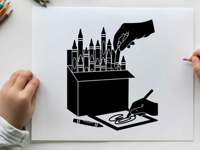 ilustrasi vektor gambar cakrawala kota dengan pensil warna