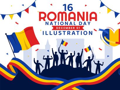 16 Romania National Day Illustration