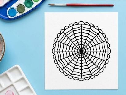 Geometric mandala pattern with radial symmetry. Intricate circular design for digital art and print projects.