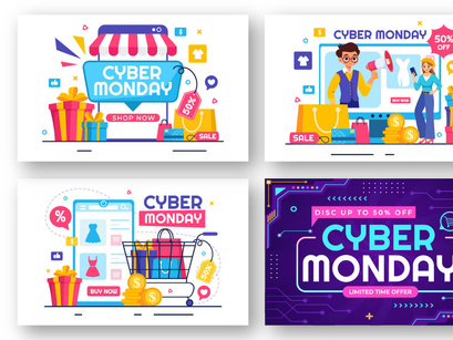 13 Cyber Monday Event Illustration