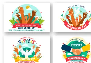 11 Volunteer Day for Economic and Social Development Illustration