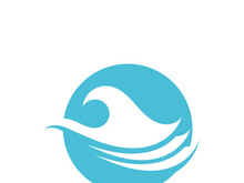 Water wave icon vector template logo