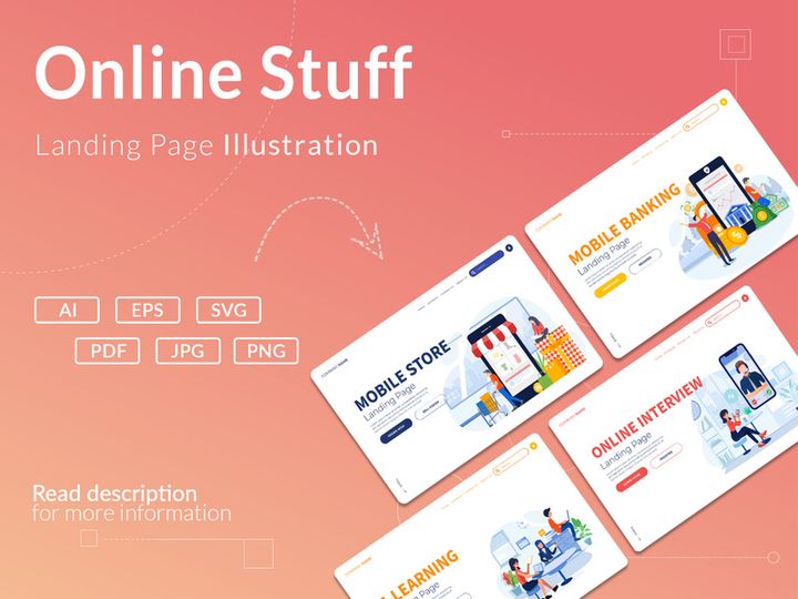 [Vol. 7] Online Stuff - Landing Page Illustration