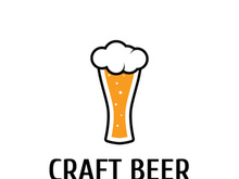 Premium quality vintage craft beer logo template. For badges, emblems, beer companies, bars, taverns.