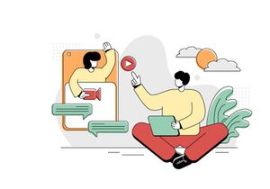 Flat Illustration Vector Graphic of Education Online