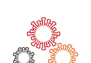 Coronavirus covid-19 prohibition sign flat vector