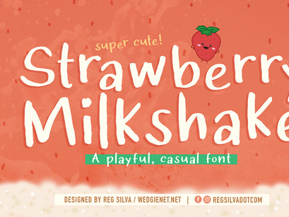 Strawberry Milkshake Font Demo