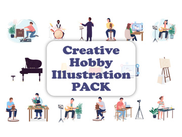 Creative hobby illustration bundle preview picture