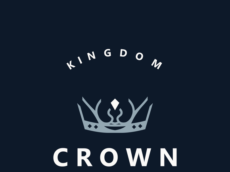 Premium style crown logo vintage abstract symbol. Royal king icon. Modern luxury brand element sign. Vector illustration