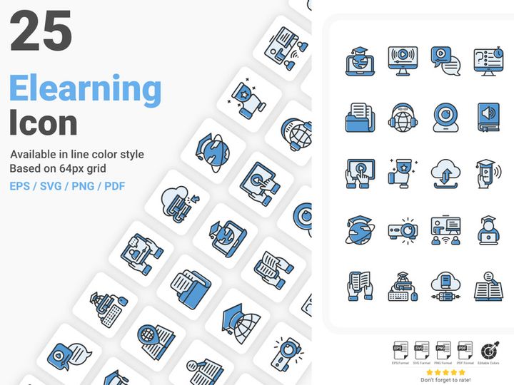 Online Learning Icon Pack