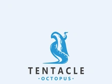 Octopus tentacle logo image design ocean animal vintage illustration