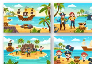 20 Pirate Cartoon Illustration