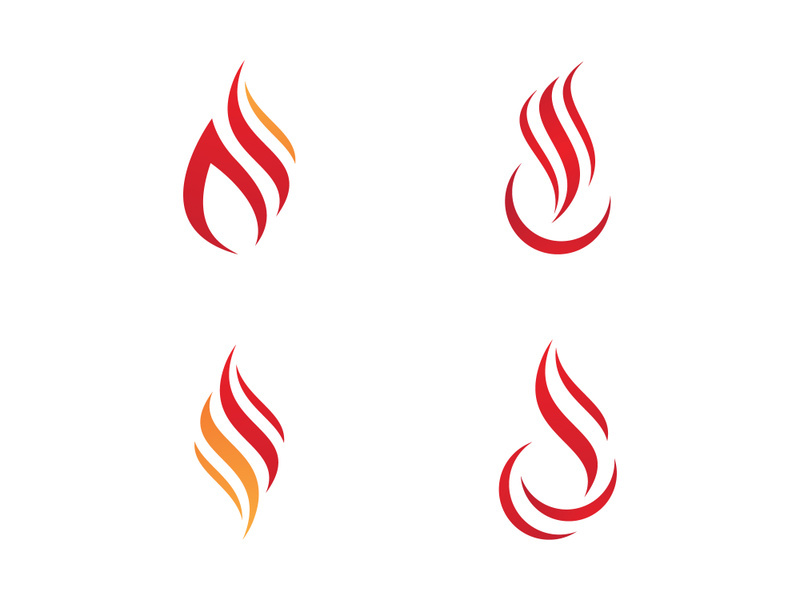 Hot flame fire vector icon illustration