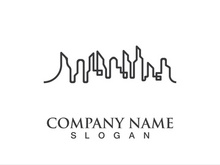 Modern city skyline vector illustration in flat design