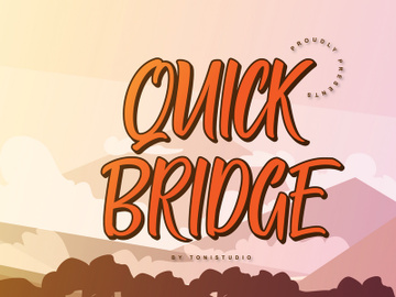 QUICK BRIDGE DISPLAY FONT preview picture