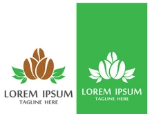Coffee bean logo design.
