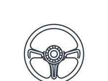 Steering Wheel vector image logo