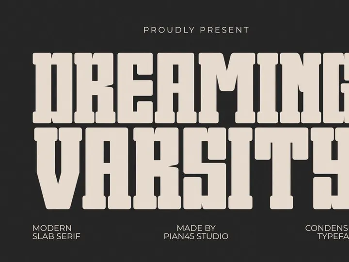 Dreaming Varsity - Modern Slab Serif Font