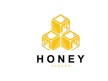 Honey Logo, Honey Bee Animal Vector preview picture