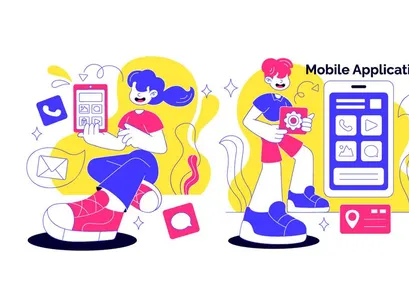 5 Mobile Application Illustration
