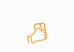 Hand holding credit card business icon image design