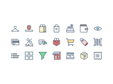 Shopping and e-commerce Icons preview picture