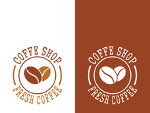 Coffee bean icon vector illustration template