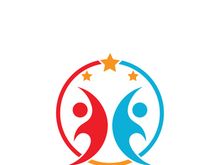 People star logo design to achieve a success or dream.
