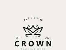 Crown logo simple design template. Vintage Crown Logo Royal King Queen concept symbol icon