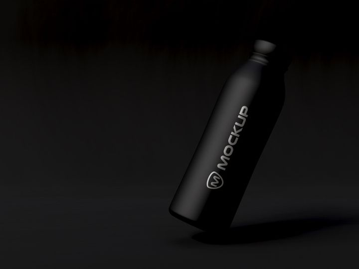 Water Bottle Logo Mockup
