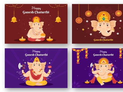 13 Happy Ganesh Chaturthi Illustration