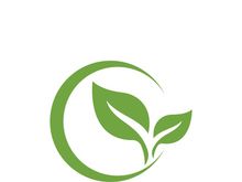 Logos of green tree leaf ecology nature element vector