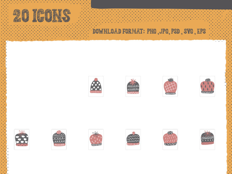 Hat icons design art illustration Christmas