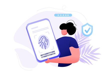 Identity Biometric Verification flat illustration