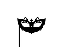Masquerade Carnival Mask Icon and symbol vector