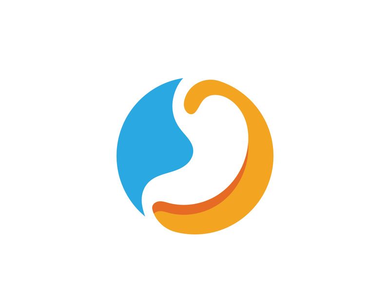 Stomach care icon logo designs illustration