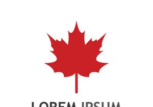 Canadian maple leaf logo design with a creative idea.