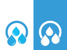 Background water drop logo icon vector illustration
