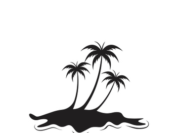 Palm tree summer logo template vector illustration preview picture