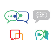 Speech bubble icon logo template vector illustration