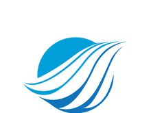 Wave beach vector illustration design logo