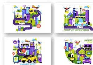 10 Smart City Infrastructure Illustration