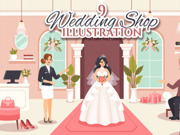 9 Wedding Shop Illustration preview picture