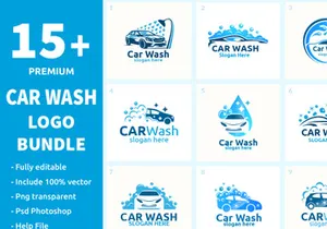 15+ Car Wash Logo Bundle