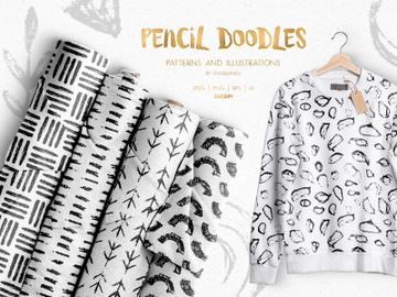 Pencil Doodles Patterns and Illustrations preview picture