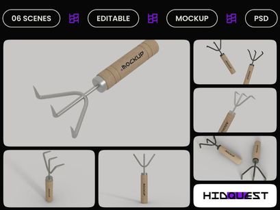 Hand Garden Fork Mockup