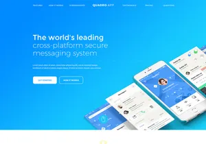 Quadro App - Mobile App PSD Template