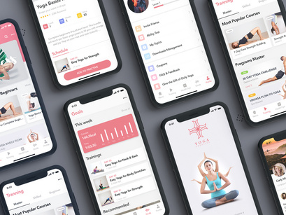 Yoga Fitness App UI Kit