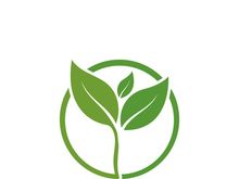 Logos of green tree leaf ecology nature element vector